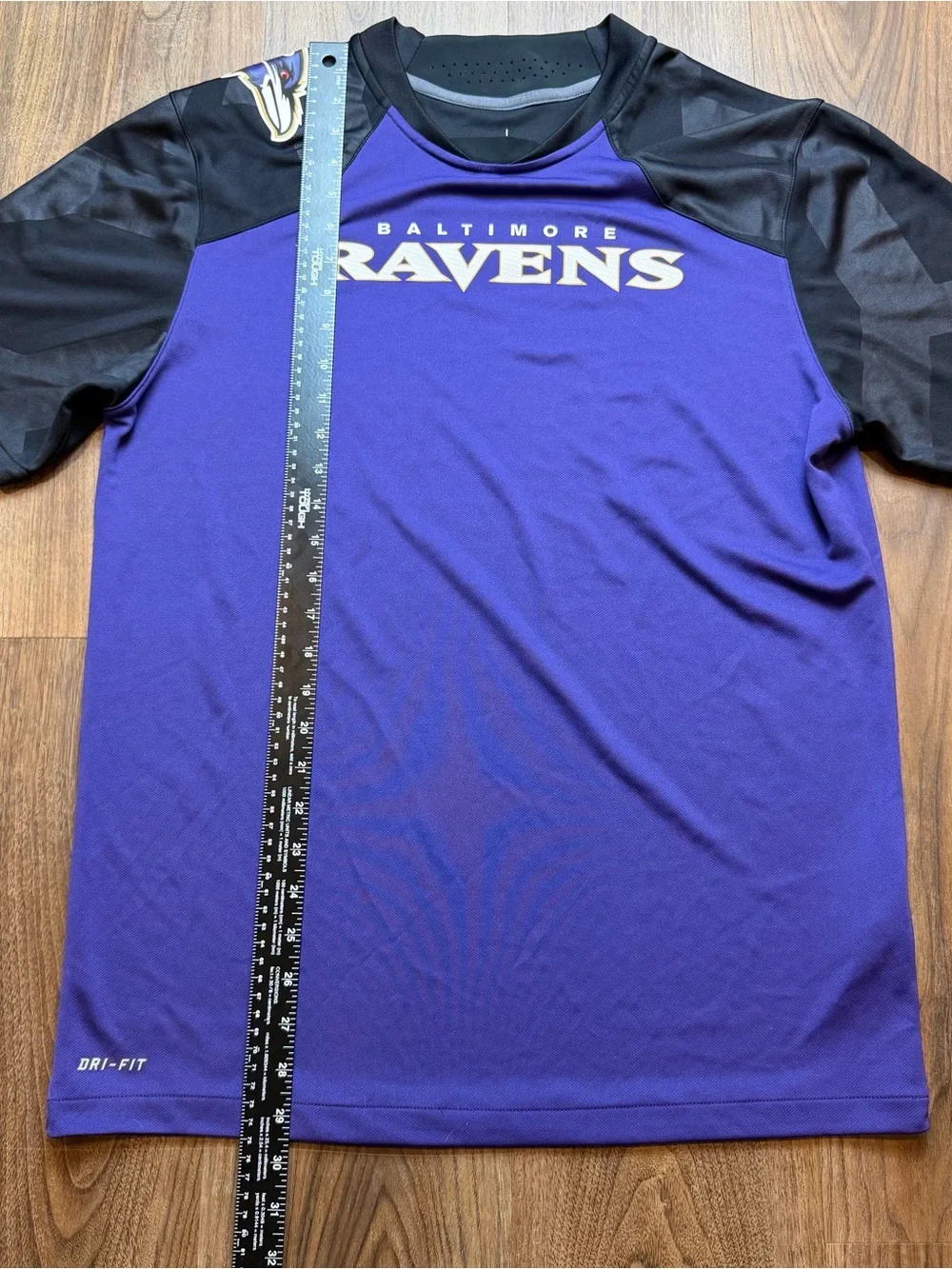 Nike Dri-FIT On Field Baltimore Ravens Football Purple Black T-Shirt Mens Medium